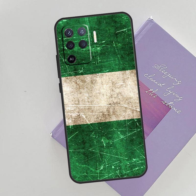 Nigerian flag Cover For Oppo A78 A98 A74 A54 A94 A15 A16 A17 A52 A72 A76 A96 A53 A57S A58 A5 A9 Phone Case