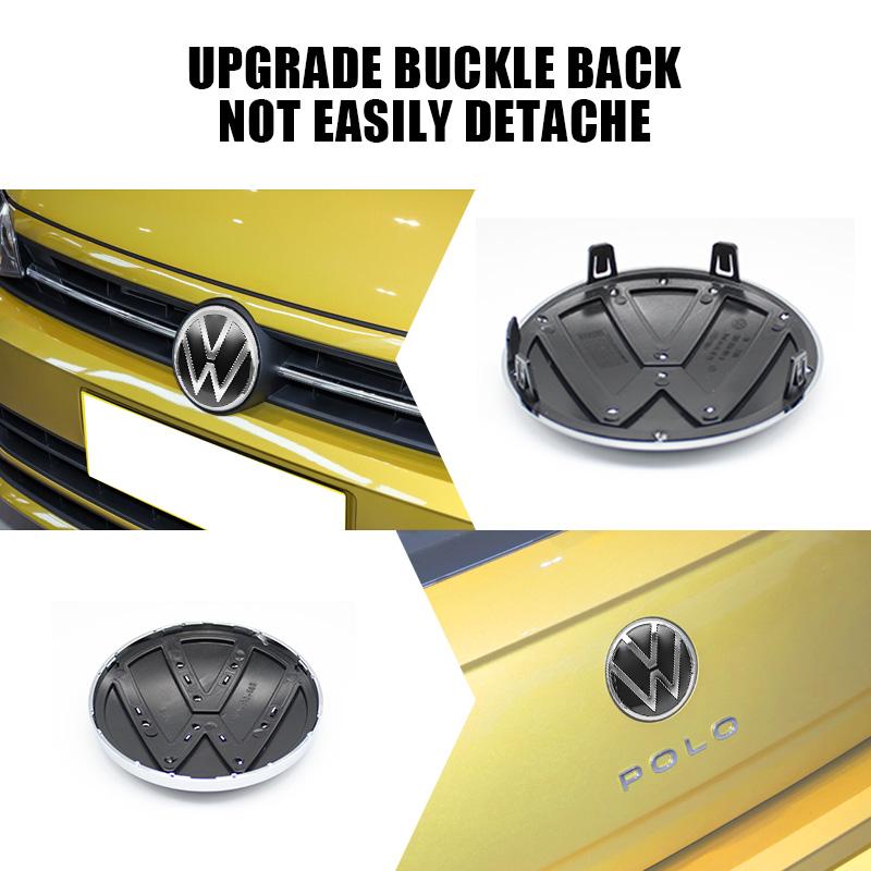 For Volkswagen MK7 1Pc ABS VW Car Front Logo Grille Badge Trunk Badge Car Replacement Accessories For Volkswagen Polo 2019 2020 2021 2022 2023 2024