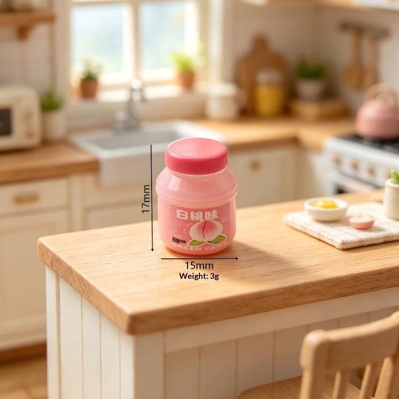 5 шт. Миниатюрные игрушечные баночки с фруктовым джемом 5 разных вкусов Реалистичные милые Для кукольного домика Диорамы Поделки Декор