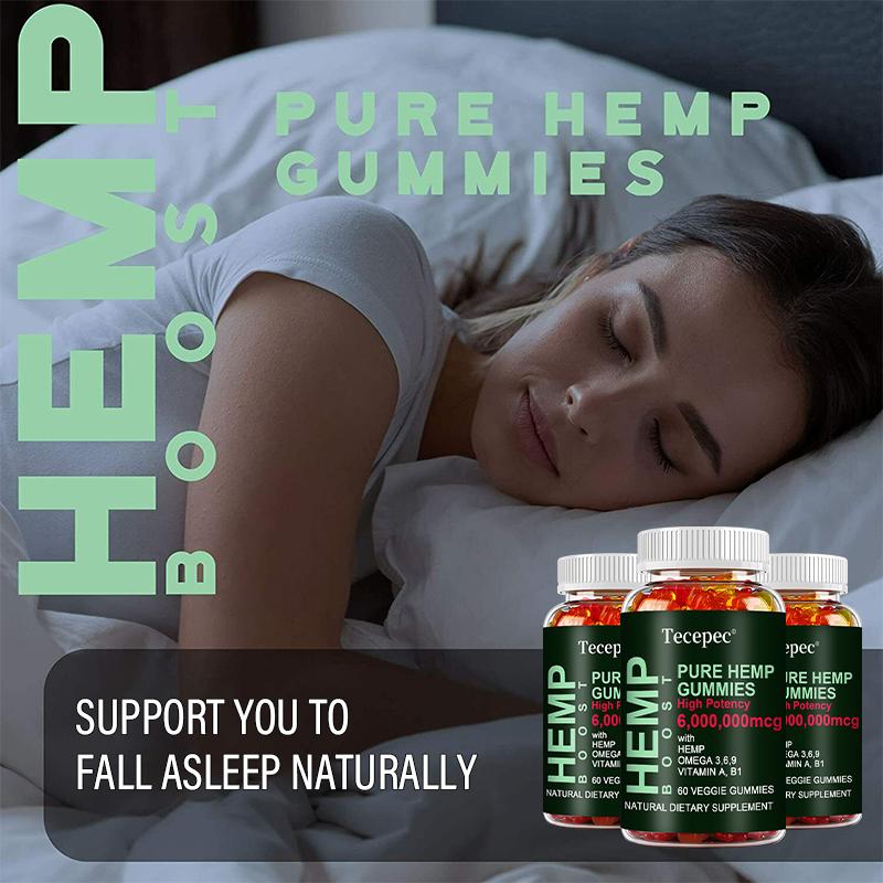 Gummies 6,000,000mcg, Omega 3‑6‑9 Vitamin A B1, 60 Veggie Gummies 30‑Day Supply Dietary Supplement