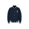 MLB Бейсбольные джерси Boston Red Sox Letterman Varsity Унисекс Boston Red Sox Темно-синие с бейсбольным воротником Умеренный прямой крой 31JP04011-43N
