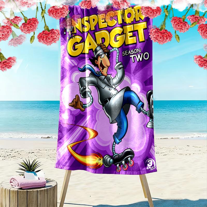 Inspector Gadget 2D Flat Print Beach Towel, Large Soft Quick Dry Towel for Beach Camping Swimming.MSTJ0918622
