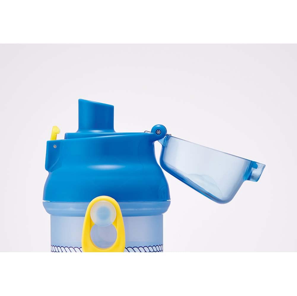 Skater Пластиковая бутылка для воды 480 мл, одно нажатие, антибактериальная, для детей, легкая, антибактериальная обработка, сделано в Японии, Dream Land PSB5SANAG