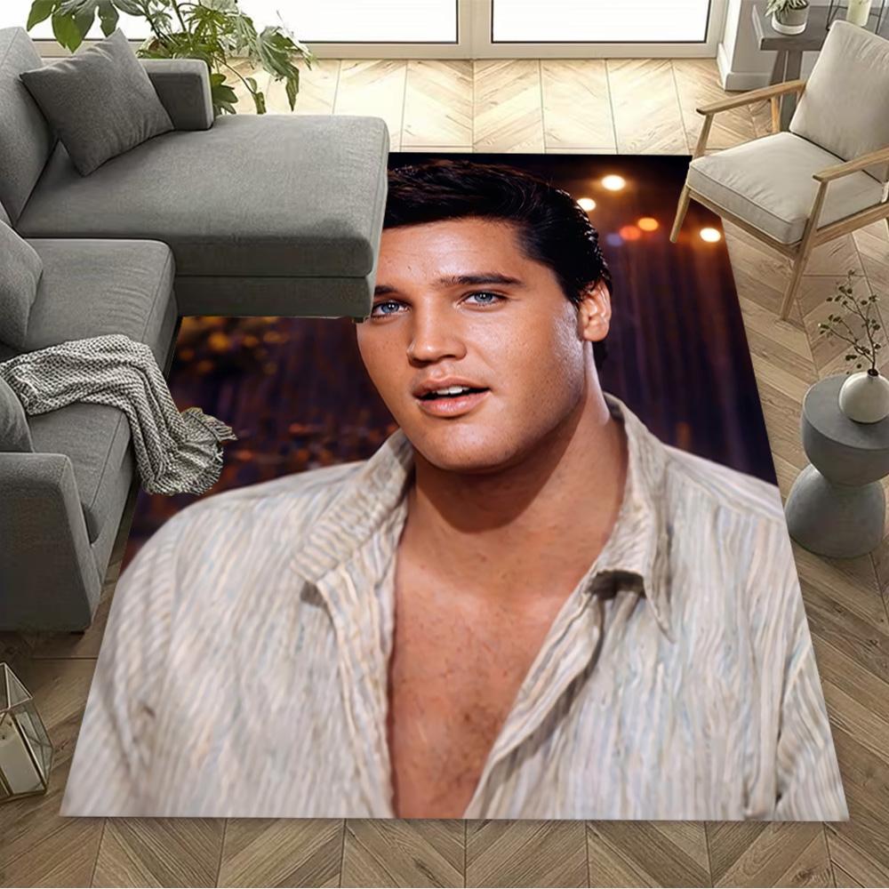 Elvis Presley Tribute Floor Mat Design for Dormitory Living Rooms Game Room Decorate room Antislip Carpet Anime Office Decor