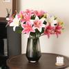 Artificial Lily Single Stem Faux Silk Plastic