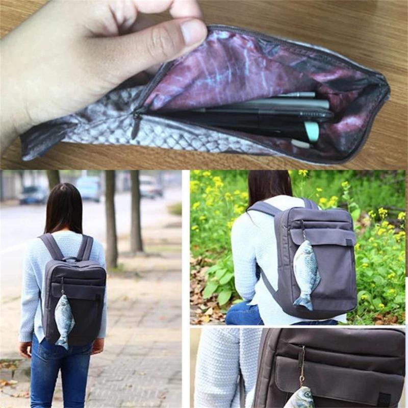 Имитация карася пенал личность креативный пенал в форме соленой рыбы забавная сумочка для студентов подростков девочек