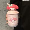 Оригинальная термокружка Sanrio с леопардовым принтом KT Binaluo из нержавеющей стали 316 для девочек