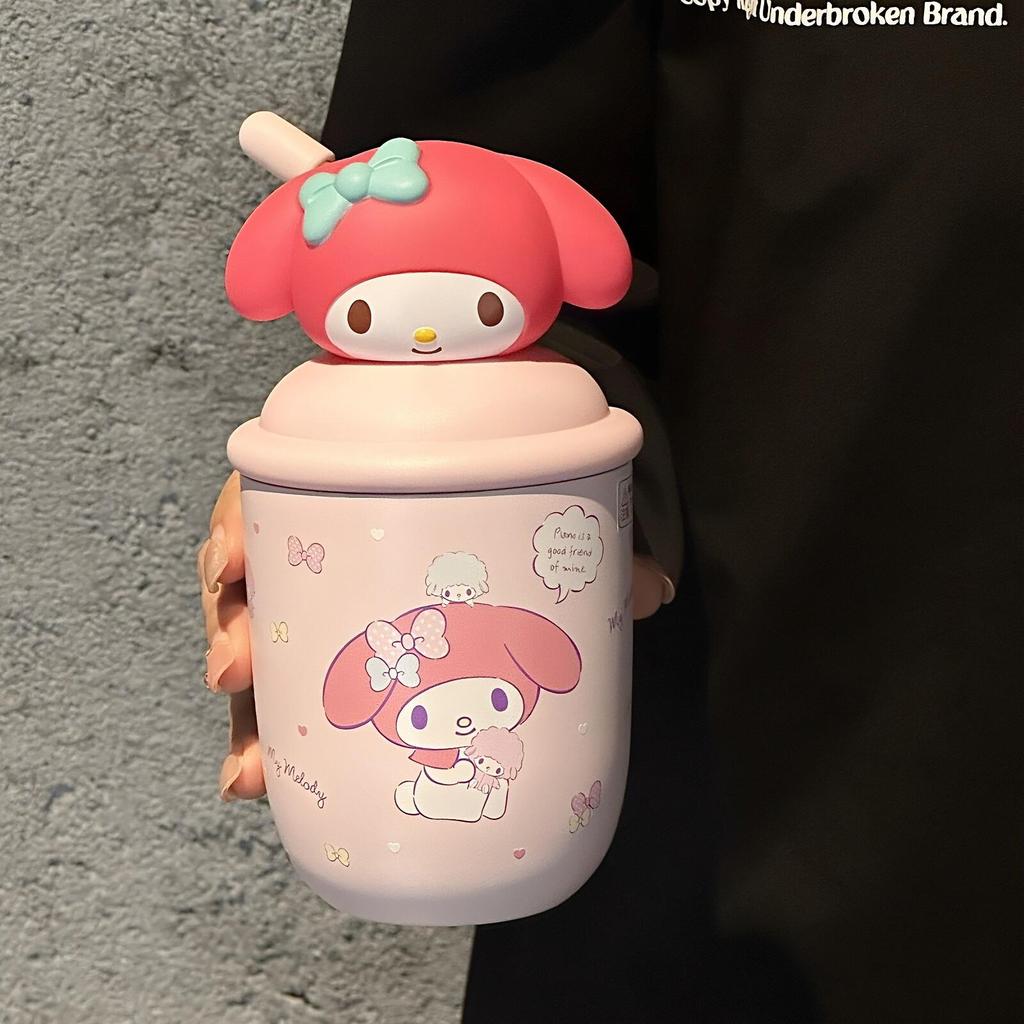 Оригинальная термокружка Sanrio с леопардовым принтом KT Binaluo из нержавеющей стали 316 для девочек