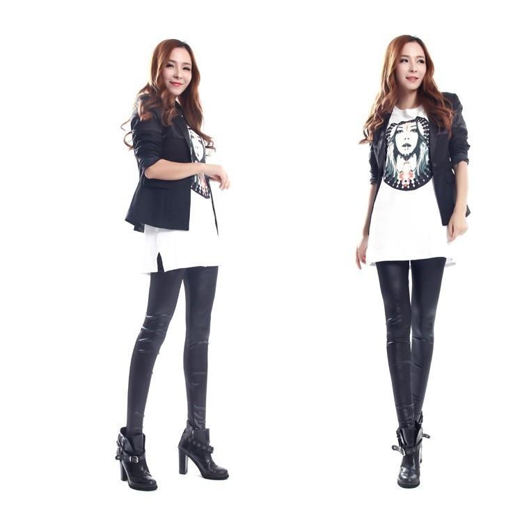 Elegant New For Women Girl Lady Faux Leather Pencil Pants Black Slim Trousers Legging For Chic Outfits
