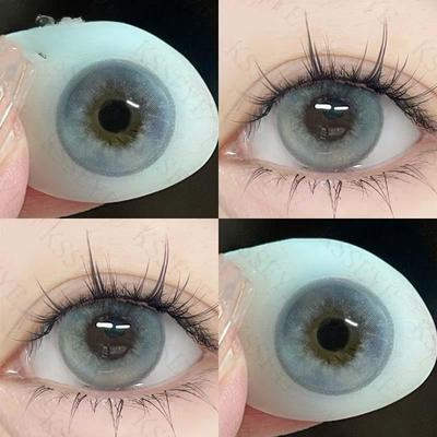 Контактные линзы MillCreek Doll Eye серые линзы сроком на 1 год 2 шт. мягкие контактные линзы 14,5 мм большие глаза близорукость женский макияж глаз силикон гидрогель