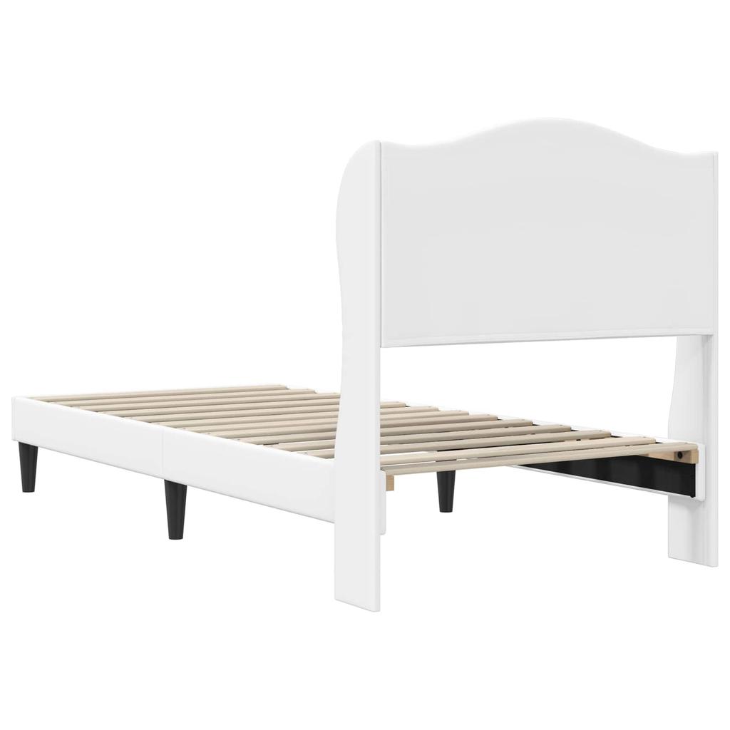 Bed Frame with Headboard White 80 x 200 cm Faux Leather