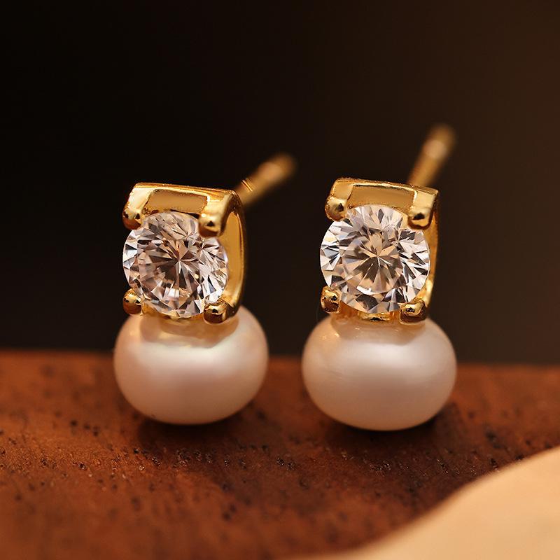 Серьги Banyan Tree из серебра S925 с цирконом и жемчугом: Универсальный, Трендовый, Нишевый Дизайн для Женщин