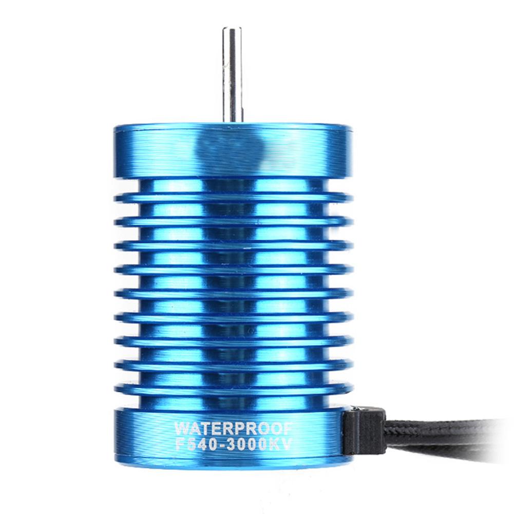 F540 4-полюсный 3000KV Бесколлекторный Двигатель без Датчиков с Валом 3.175мм для Радиоуправляемой Машинки 1:10 1:12 (3000КВ)