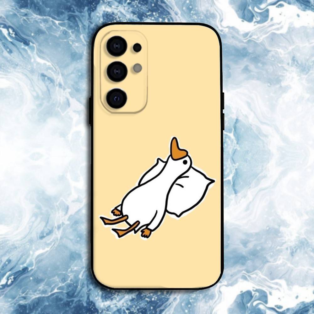 Мультяшный Милый Гусь Чехол для Телефона Для Samsung S25,S24,S23,S22,S21,S20,Plus,Fe,Lite,Другие Черный Чехол