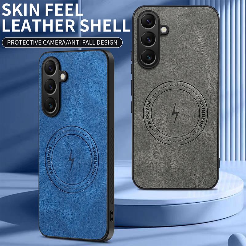 For Samsung A16 Luxury Matte Soft Leather Phone Case For Samsung Galaxy A16 Bumper Protection Shockproof Magnetic Cover A16 Case