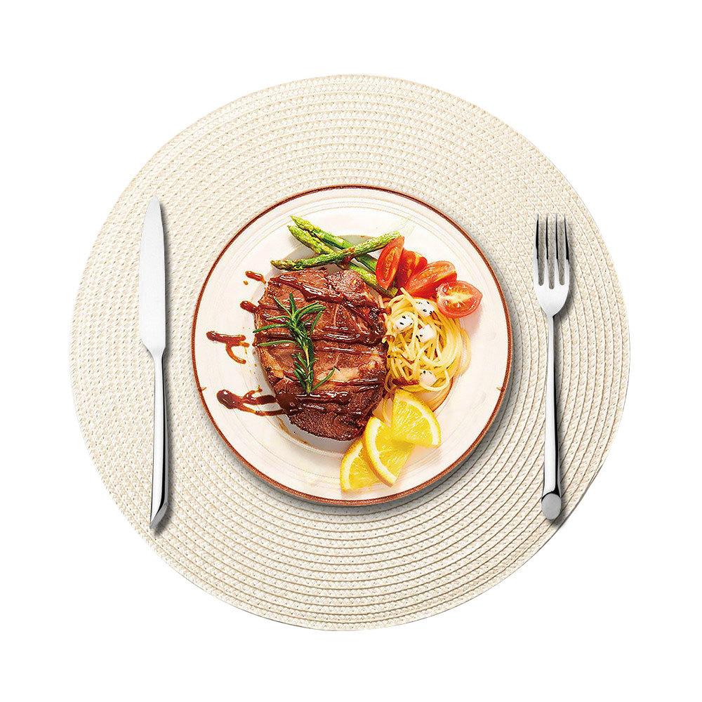 Round Placemats Set  Braided Circle Place Mat Washable Table Mats for Kitchen Dining Table Mixed Color Non-Slip Place mats