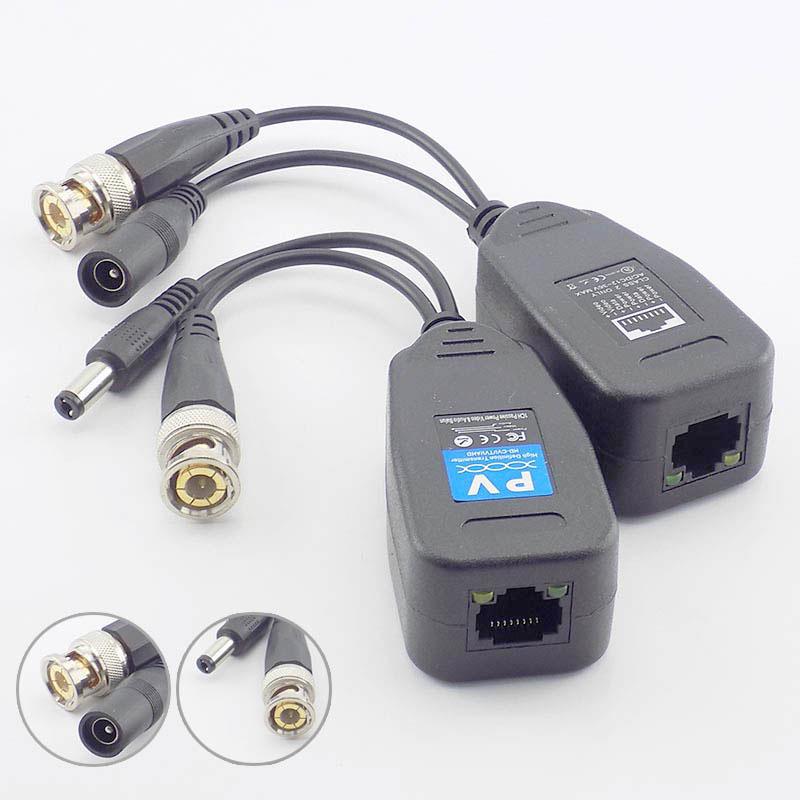 1080P 8MP 2 в 1 3 в 1 канал пассивный Balun RJ45 CCTV видео трансивер коаксиальный BNC разъемы питания для HDCVI HDTVI AHD камеры