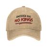 No Kings Baseball Cap Vintage Distressed Washed  Snapback Hat Unisex Style Outdoor Activities Adjustable Hats Cap