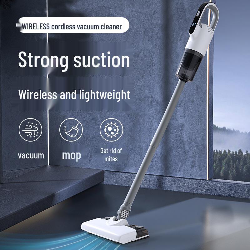 Беспроводной ручной пылесос и швабра: Мощное всасывание, удаление клещей, перезаряжаемый, все-в-одном для домашнего использования