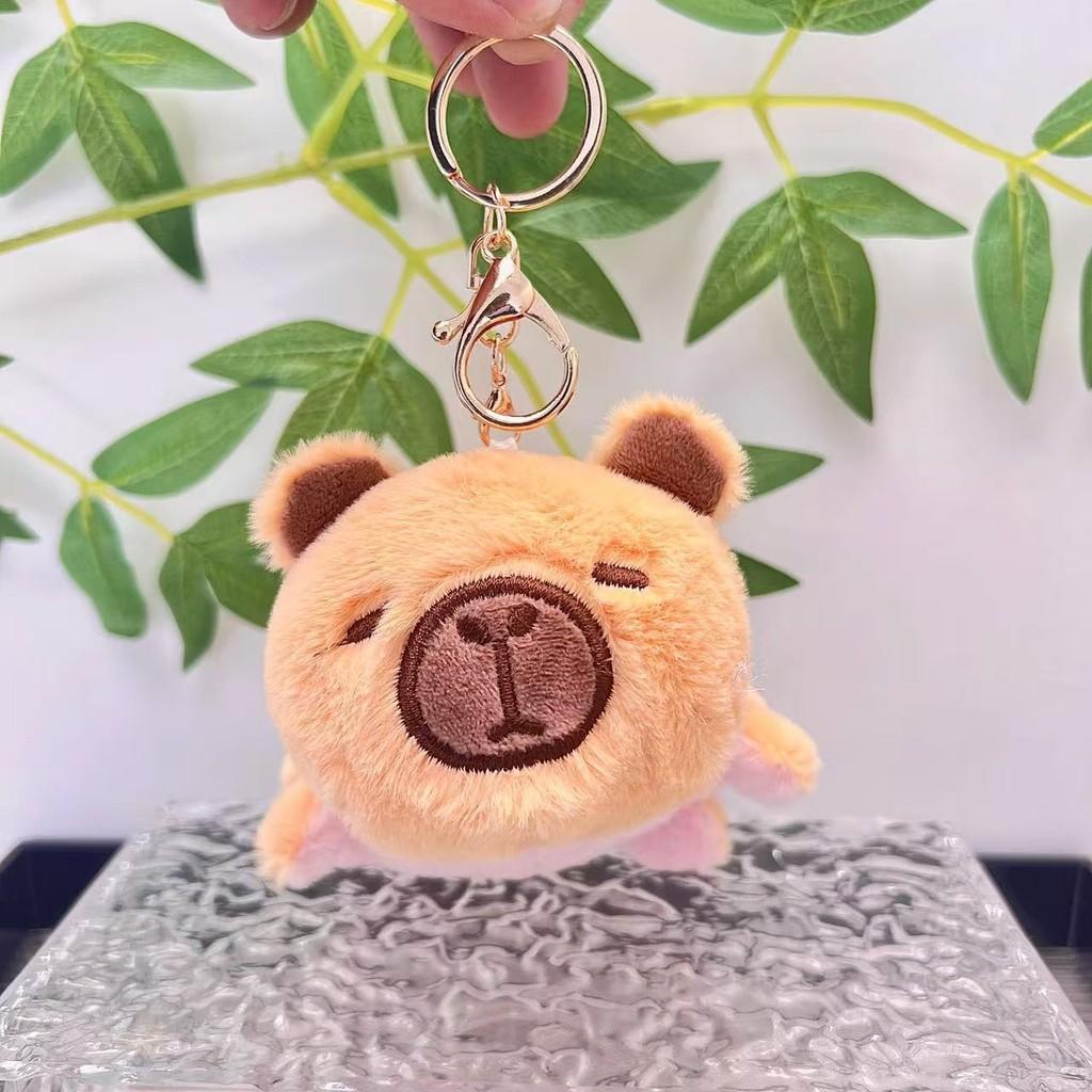 Water Unique Flip Capybara Plush Toy Cute Animal Keychain Soft Short Plush Design