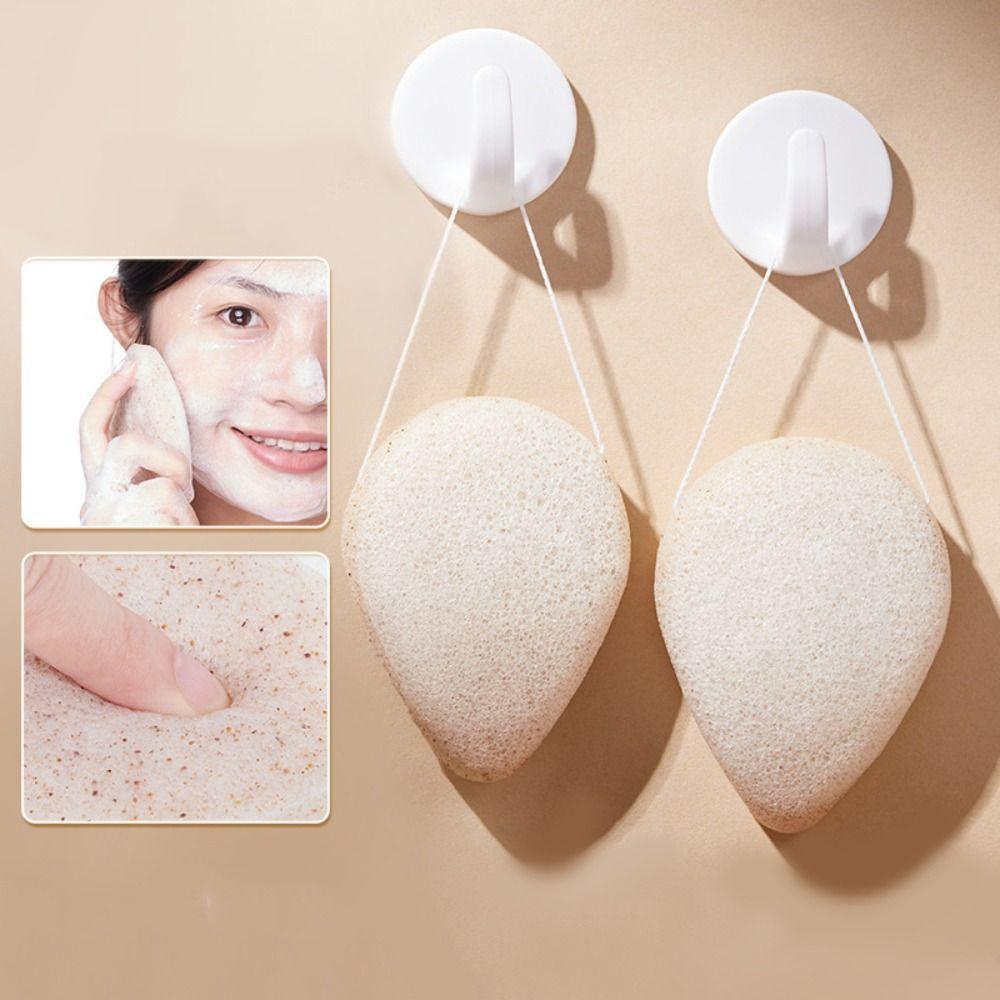 Water Drop Face Wash Puff Double Side Exfoliating Sponge Walnut Seeds Bath Sponge Skin Care Tools