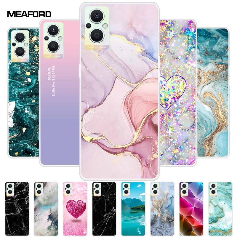 For Oppo Reno7 Lite Cases Reno 7Z Marble Clear Soft TPU Silicone Back Case For Oppo Reno 7Z 7 Z 5G Phone Cover Fundas Reno 7Lite