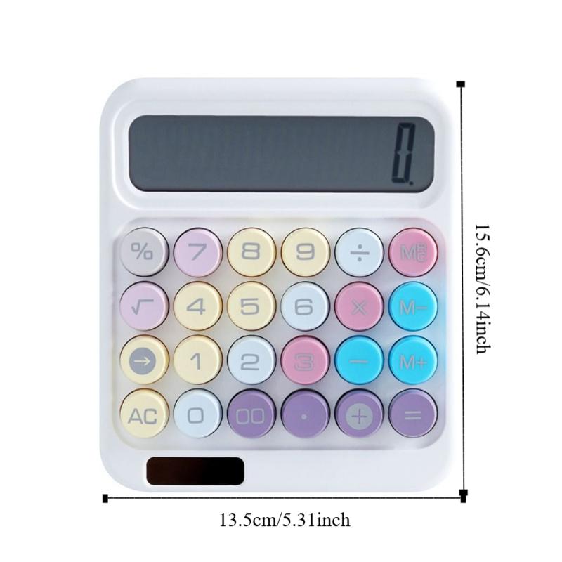 High Sensitivity Button 12 Digit Calculator Large LCD Display Candy Colored Calculator School Use