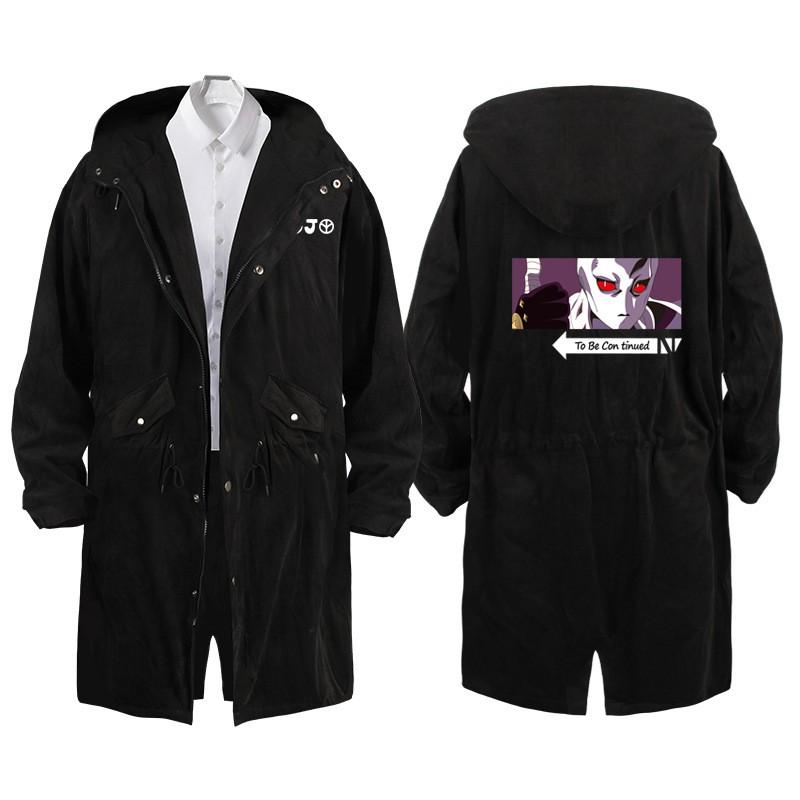 JoJos Bizarre Adventure Anime Hooded Trench Coat Students Winter