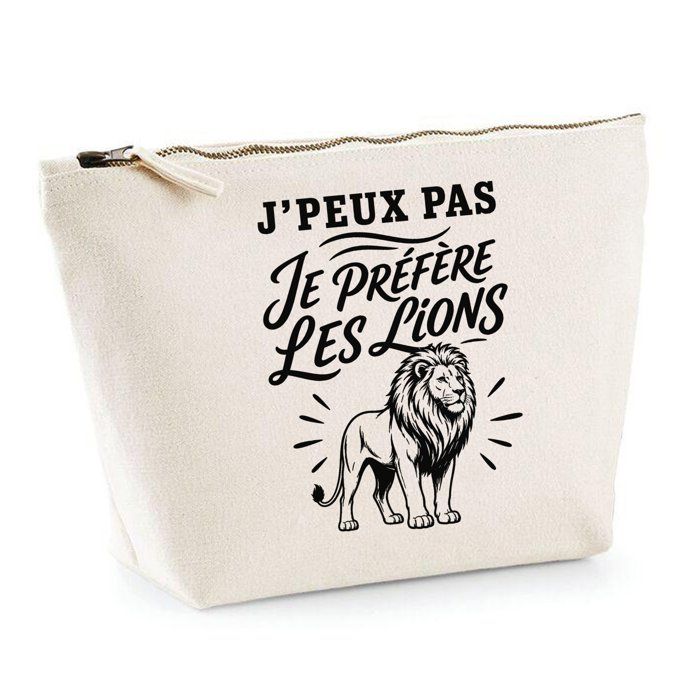 Trousse de toilette - PLANETEE - J'peux pas minimaliste - Beige - 100% coton - 3 L