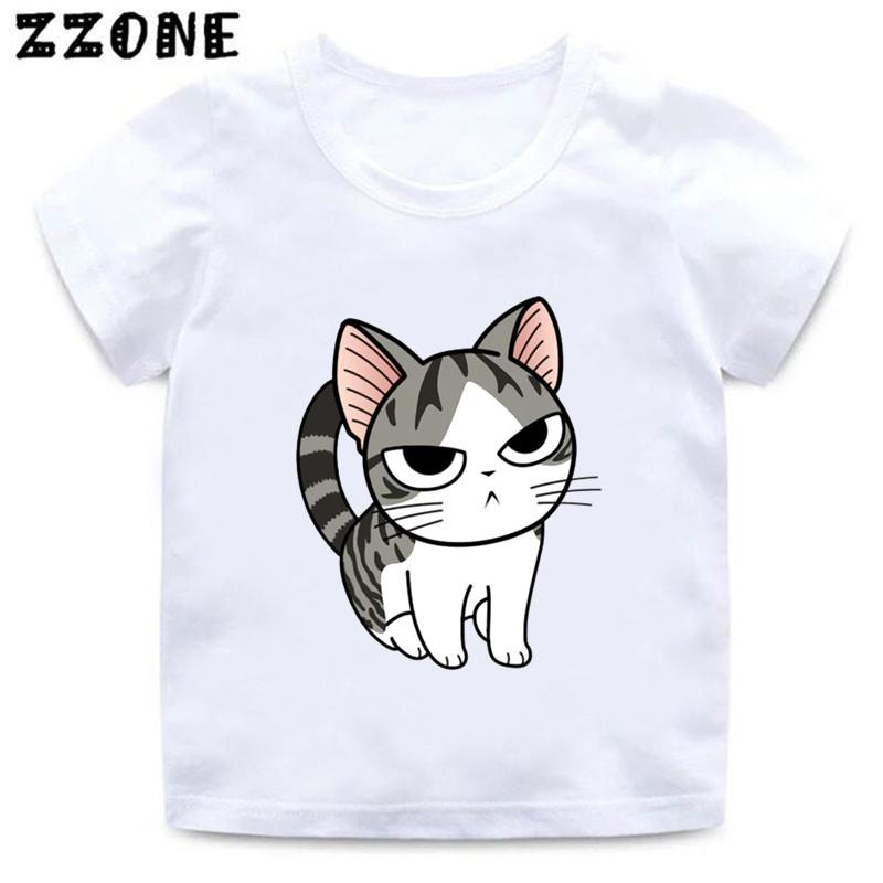 Hot Sale Chis Sweet Home Kawaii Cat Print Cartoon Kids TShirts Girls Clothes Baby Boys T shirt Summer Children Topsooo5833