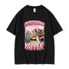 Funny Professional Yapper Meme Cat Pattern Tshirt Retro Womens Fashion Short Sleeved Tshirt Casual Comfortable T-shirt Top