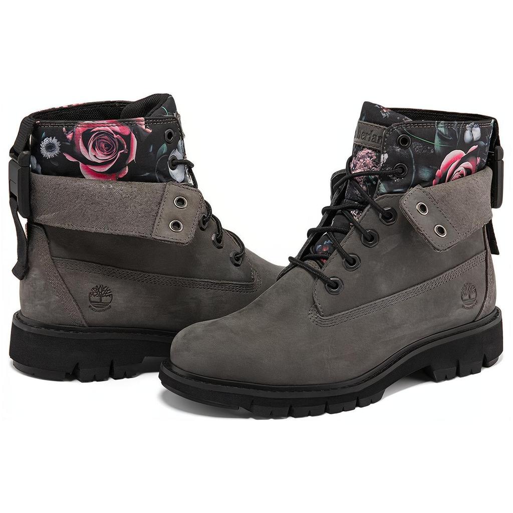 Timberland Lucia Way кожаные повседневные водонепроницаемые короткие ботинки Martin женские серые A2KURW