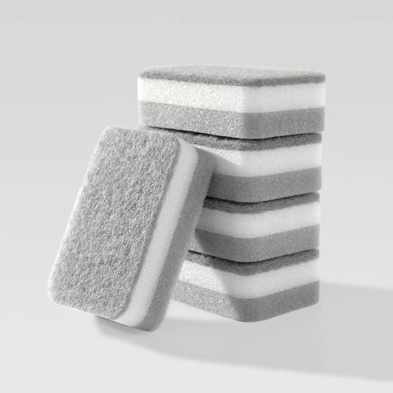 1/5/10 шт. Двусторонние губки для чистки Сковорода Кастрюля Губки для мытья посуды Бытовой абразивный набор Инструменты Кухонная посуда Щетка