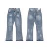GALLER Graffiti Distressed Jeans Unisex Casual Straight Leg Denim Pants