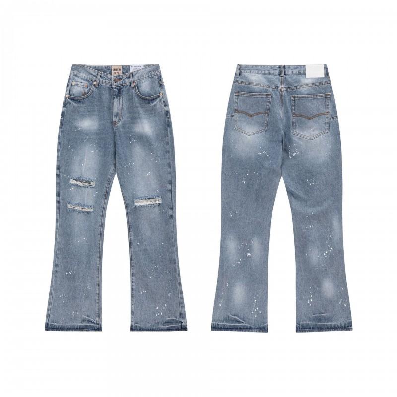 GALLER Graffiti Distressed Jeans Unisex Casual Straight Leg Pants Teens