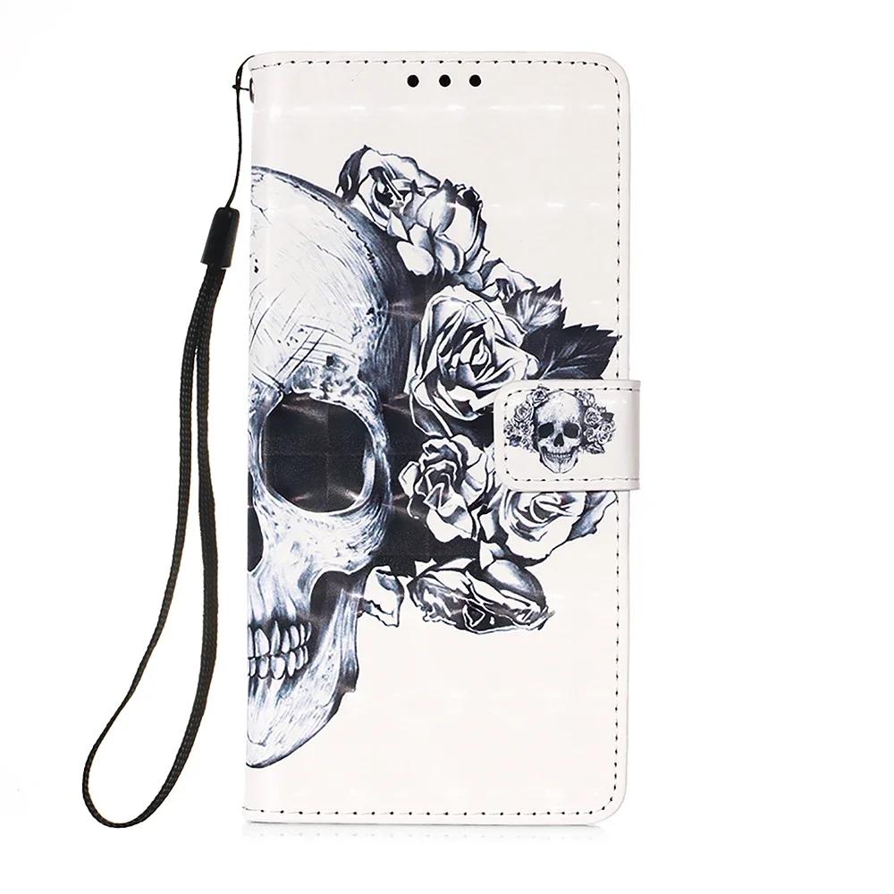 Милый painted кожаный чехол-книжка на For Samsung Galaxy M13 M12 A12 A13 A22 A22S A32 A52 A52S A72 A73 Кошелек Подставка Обложка-книга Ремешок
