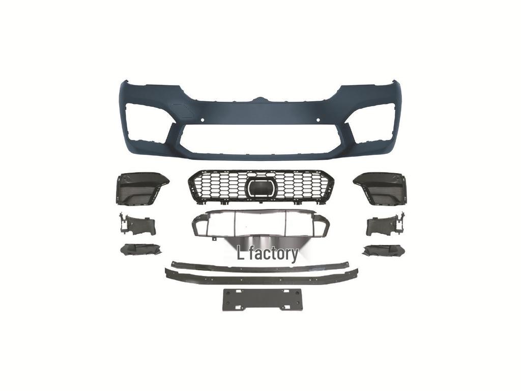 BMW 5 Series G38 Low-Profile M5 Body Kit: Front Bumper, Hood, Fender, Side Grille, and Front Lip Assembly