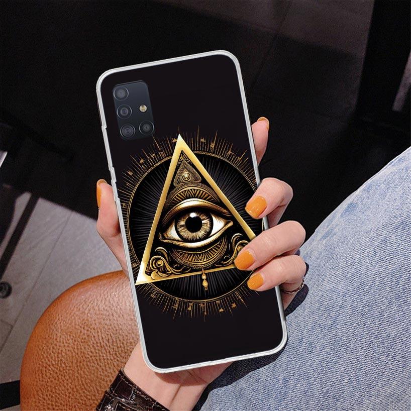 Священный Глаз Гора Египет Фреска Чехол для Телефона Для Samsung Galaxy A52 A32 A22 A12 A51 A31 A50S A30S A20S A10S Note 20 Ultra 10 Plus