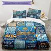 Happy Birthday Wishes 3‑Piece Bedding Set,Soft Duvet Cover with 22 Pillowcases,Multi‑Scene Home Dorm Use,Ideal Gift for Birthday & Holiday