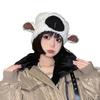 Lady Winter Hat Cartoon Lamb Head Shape Thick Fleece Ear Dome Heat Retention Outdoor Photo Prop Daily Cap