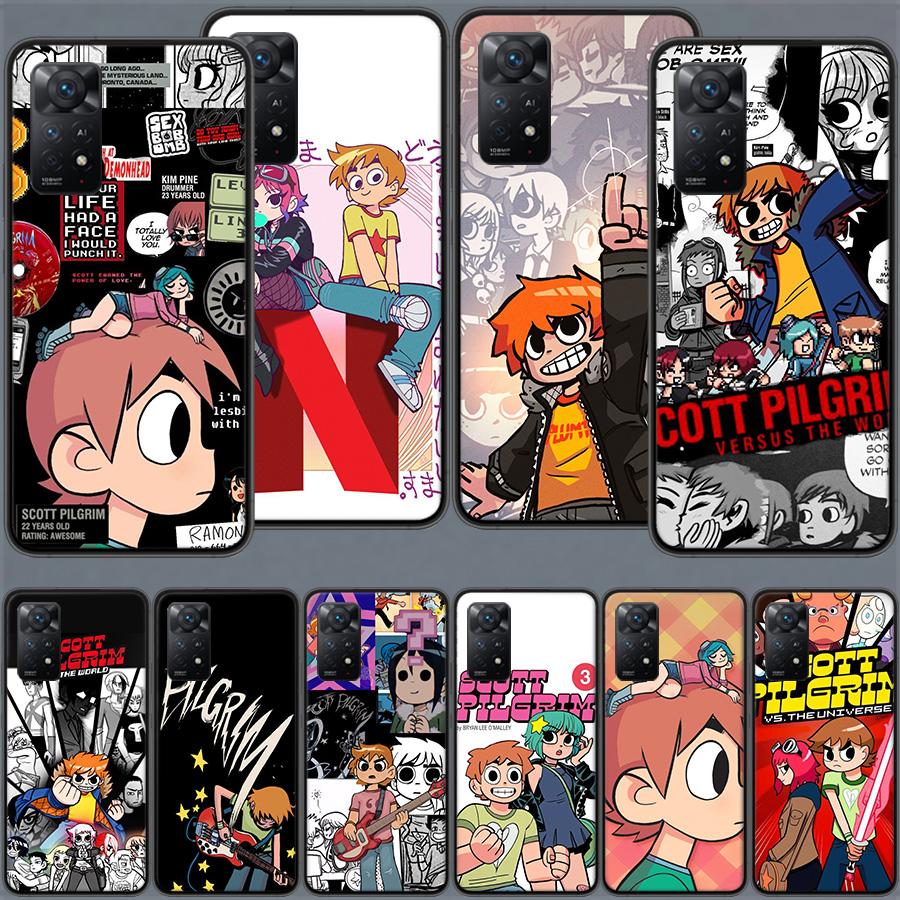 Чехол для телефона Scott Pilgrim аниме Для Redmi Note 13 14 15 Pro Plus 12 13C 12C 15C 9 10 10C 9T 9C 9A ТПУ Мягкий чехол Прозрачные чехлы для телефона