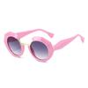 Large-frame round sunglasses, UV-protective sunglasses, men's and women's color-block sunglasses