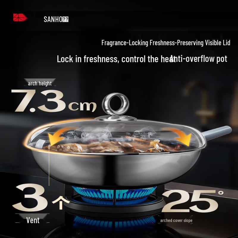 Sanhe 99 Titanium Alloy Non-Stick Wok