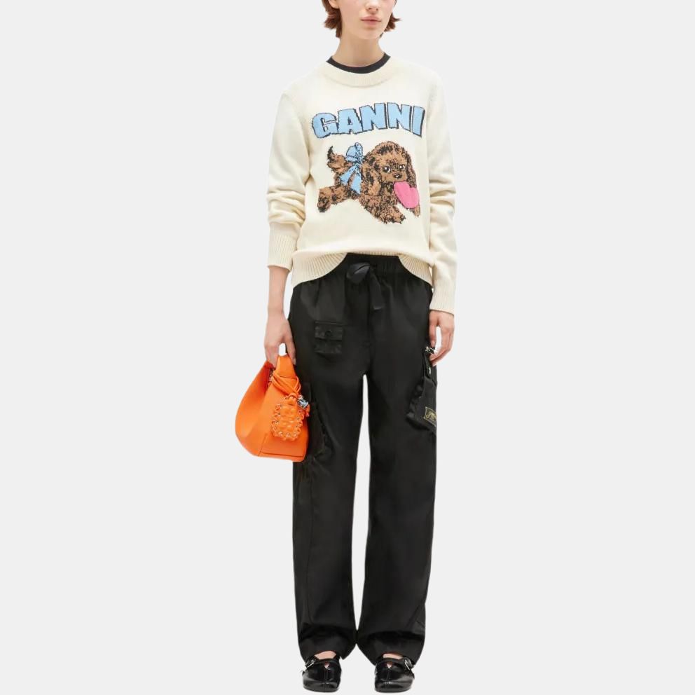 Ganni Pullover Round Neck Long Sleeve Sweatshirt Women sweatshirt K2562-135