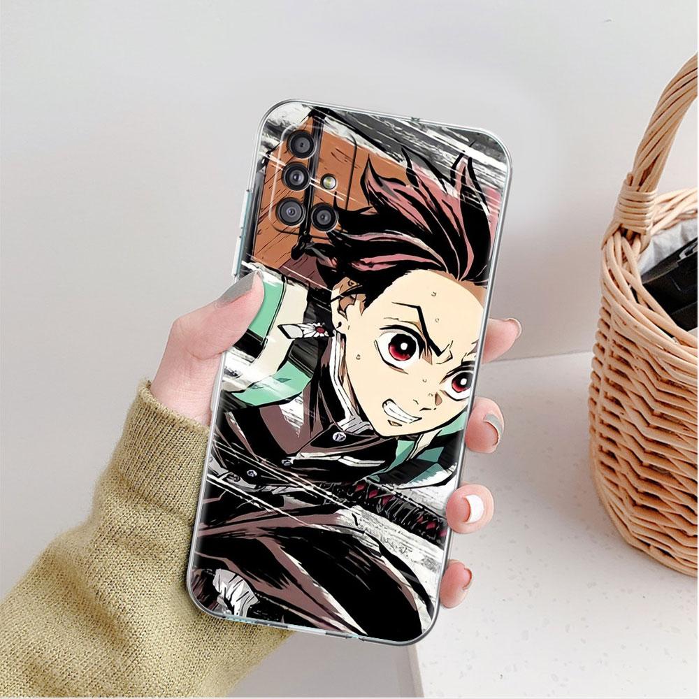 Прозрачный чехол Demon Slayer Anime для Samsung Galaxy A52 A12 A51 A32 A21s A71 A32 A22 50 A70 A31 A72 5G, чехол для телефона