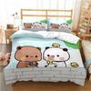 Cute BuBu Bear Kawaii Bedding Set Cartoon Anime All Season Duvet Cover Soft Quilt Cover and Pillowcases Single/Double/Queen/King