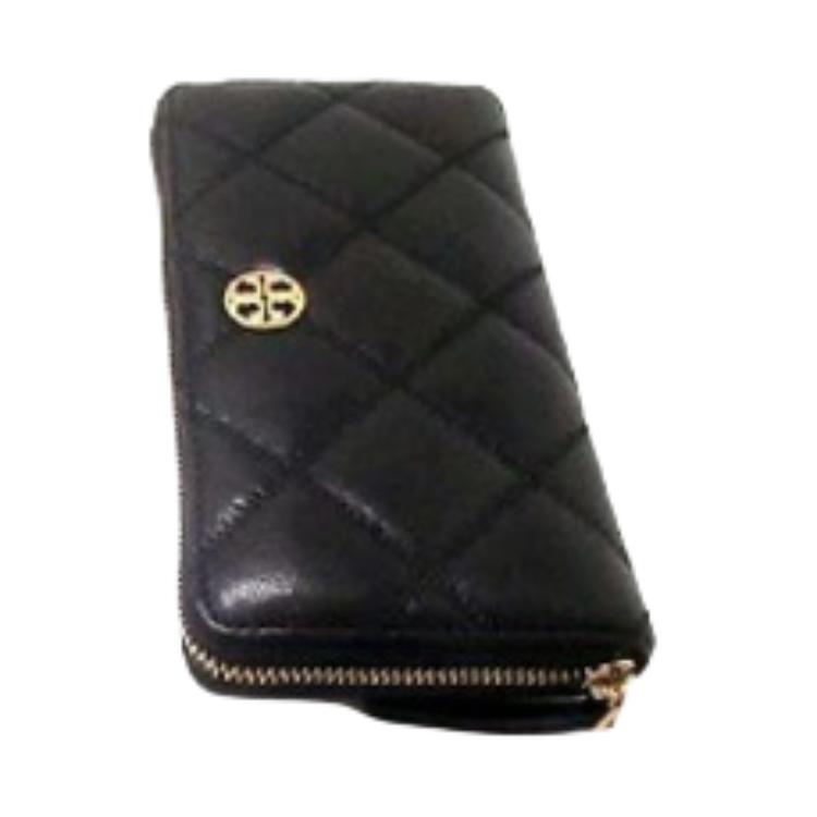 Tory Burch Кошелек женский Willa с металлической эмблемой, на молнии, кожаный, черный 159228-001