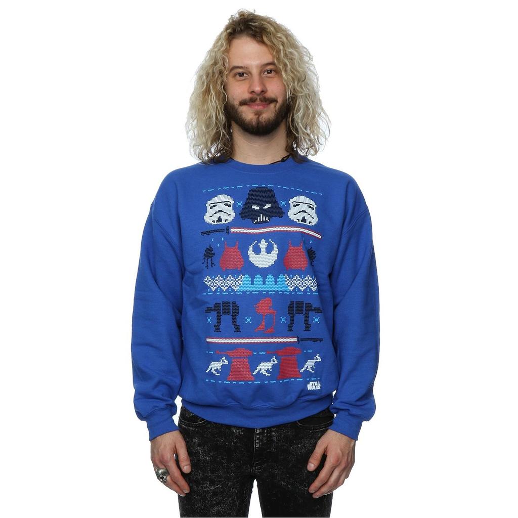 STAR WARS Мужская рождественская толстовка в стиле Fair Isle 'Темная сторона'