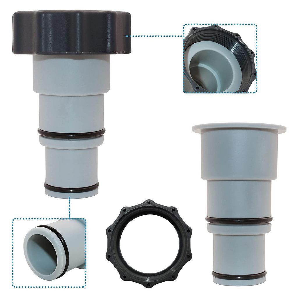Hose Pipe Adapter For Plunger Valve Pool Drain Swimming Pool Intex Fit 4000 2500 2000 1500 ARU Threaded Connection Pumps