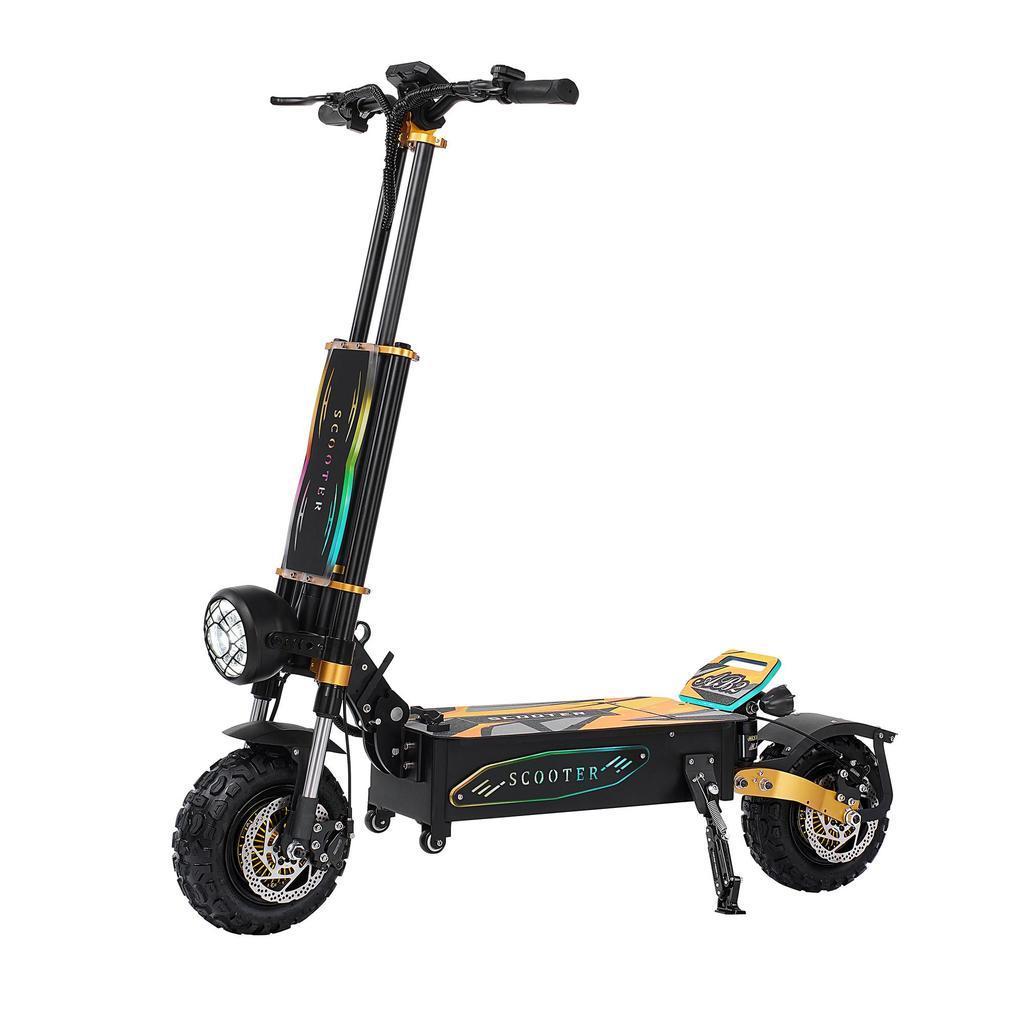 AB2 6000W Dual Motor Electric Scooter 60V 40Ah, 11 Inch Foldable Adult Escooter, 120km Max Range, High Speed Off-Road Scooter